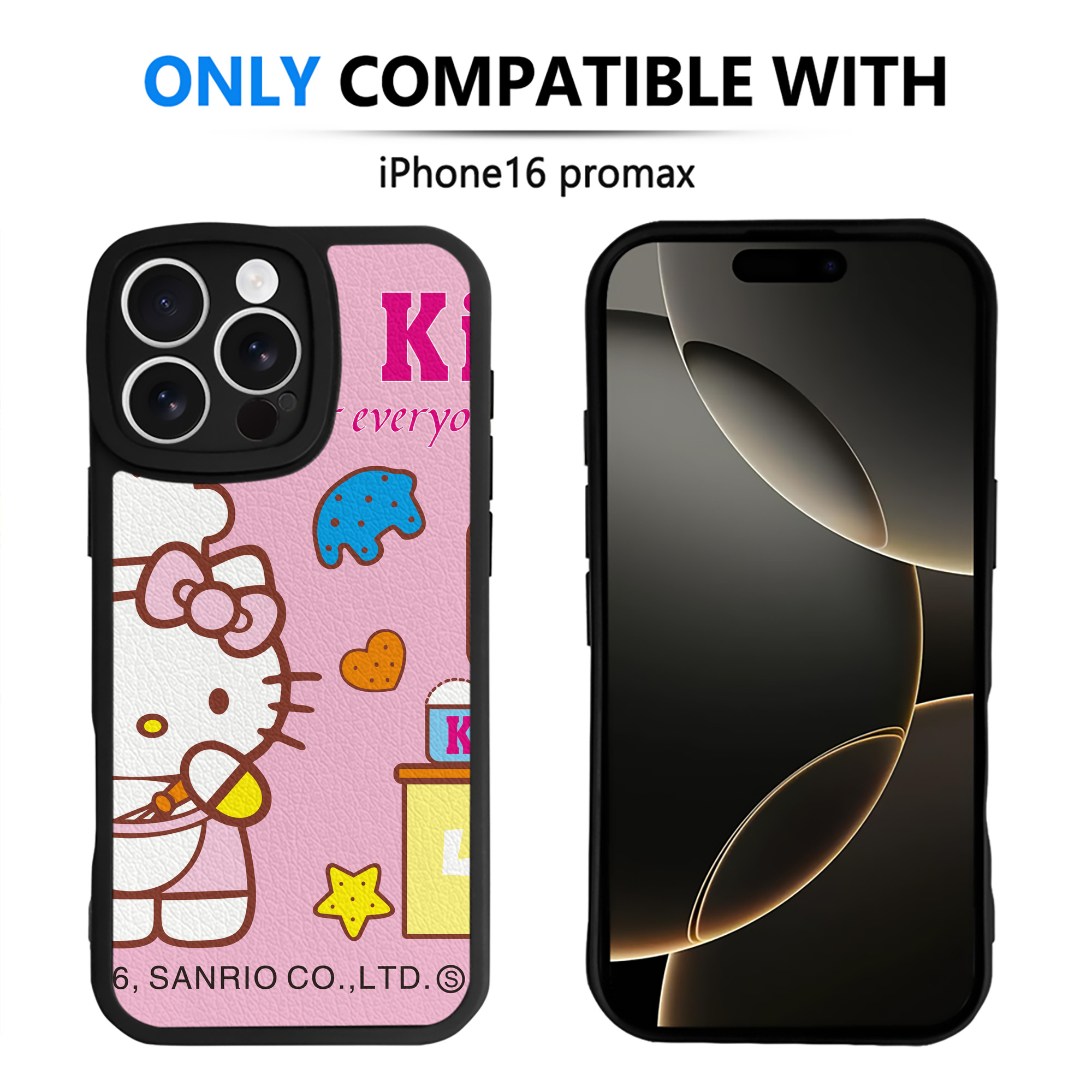 （画像用） Hello Kitty ハローキティ 【iPhone 16シリーズ対応】シリコンスマホケース（レザー調） 材質：シリコン